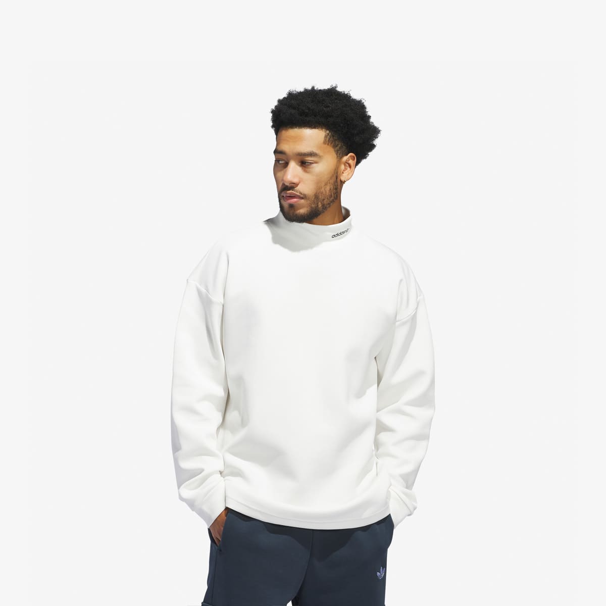 adidas Basketball Mock Neck Long-Sleeve Top